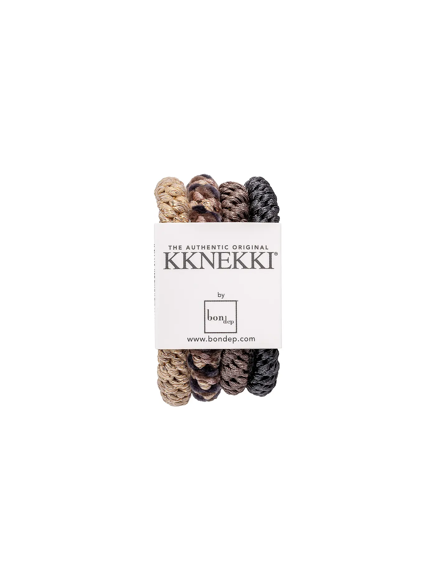 KKNEKKI | Haargummi 4er Pkg BUNDLE 17 | braun
